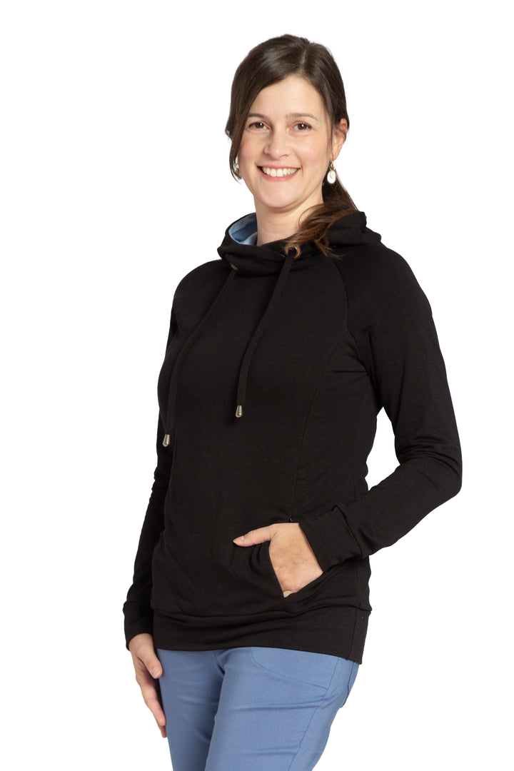 Hoodie d'allaitement Caroline - Noir