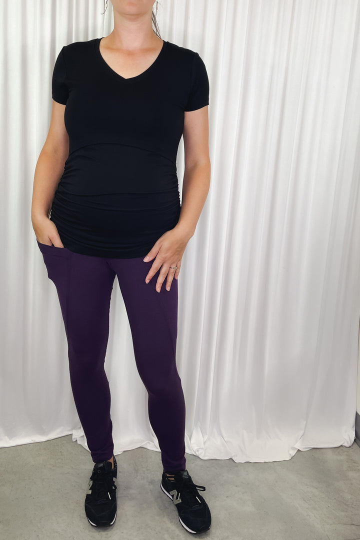 Legging Bella à poche - Mauve