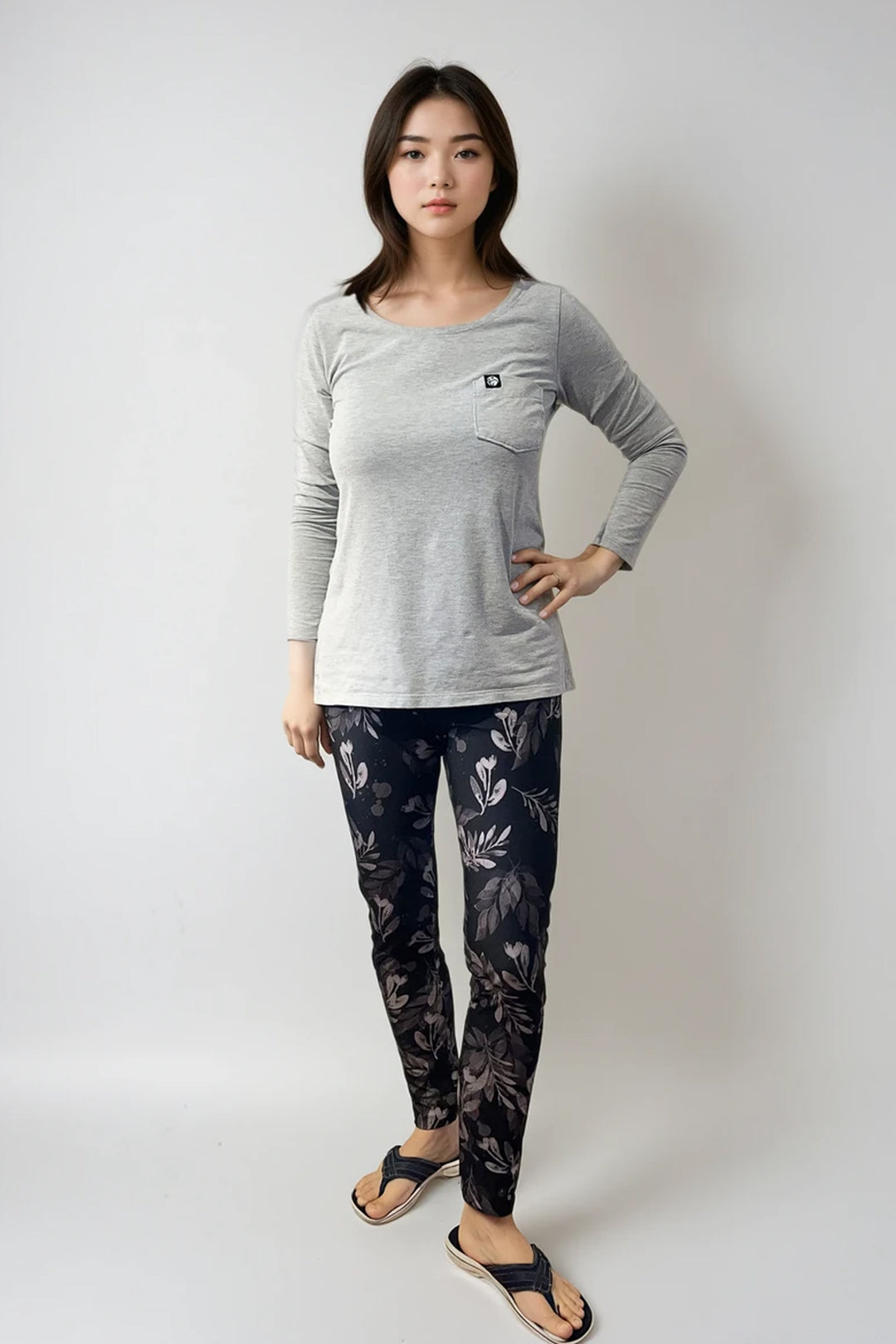 Legging Rosa - Feuilles d'automne Monochrome