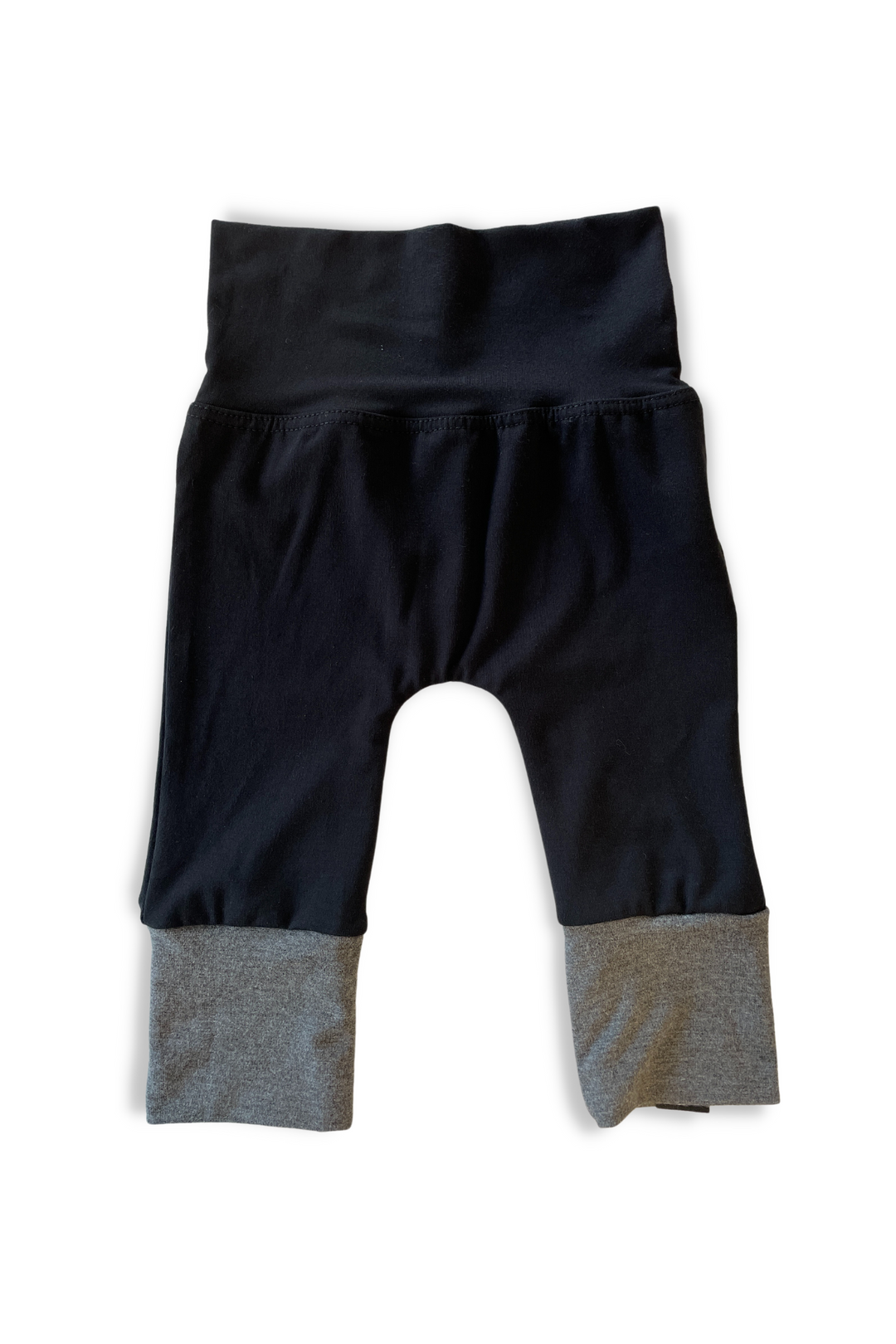 Pantalon pour bébé évolutif en bambou gris et noir