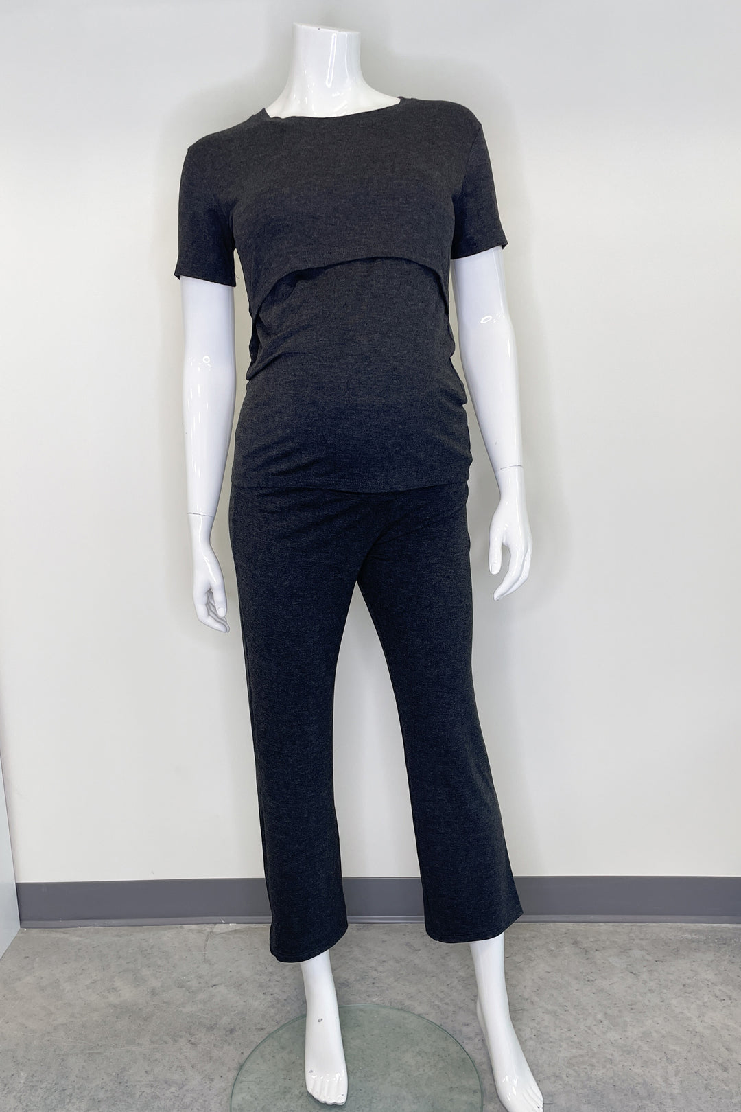 Maya Maternity/Nursing Pajamas - Charcoal