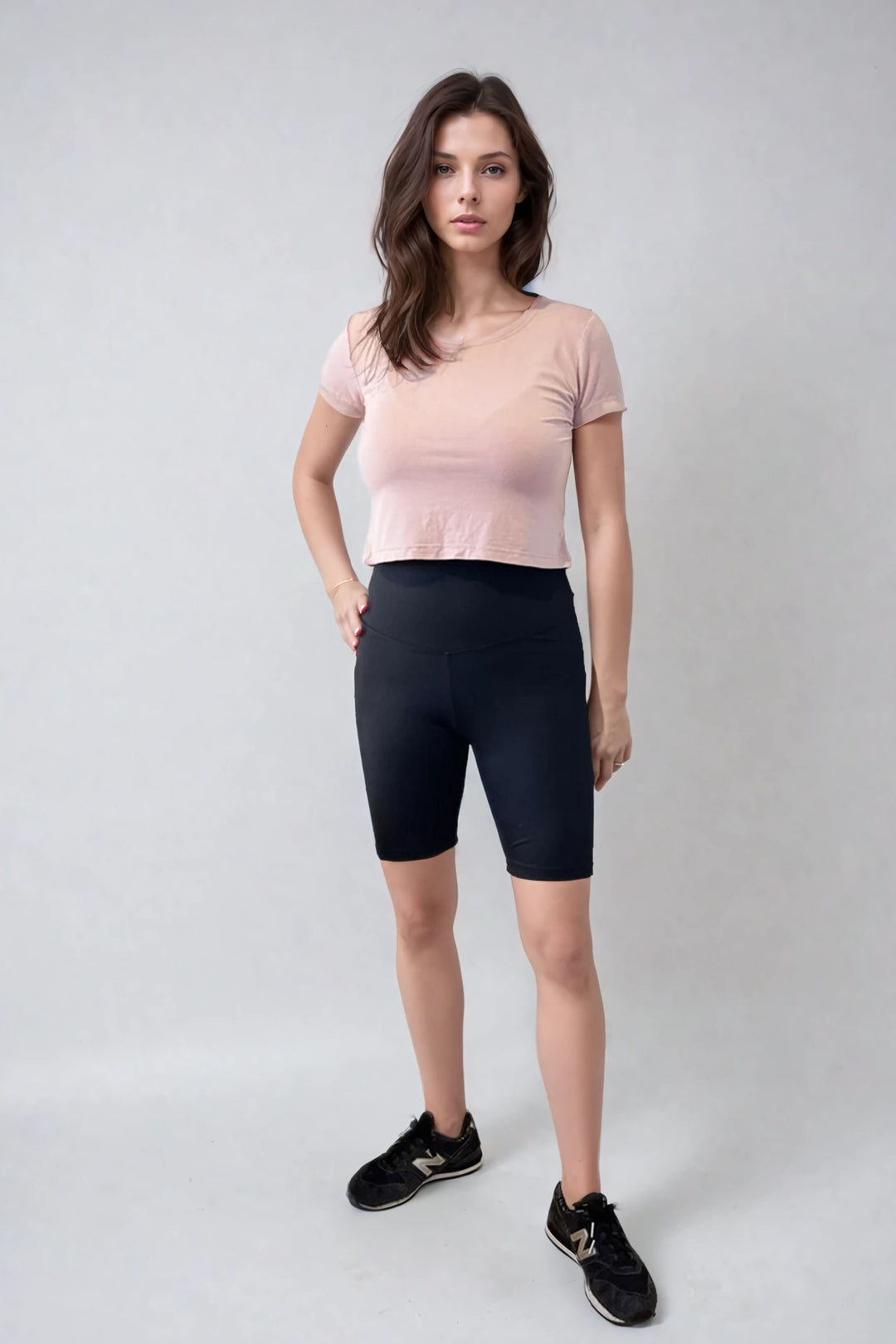 legging court noir pour femme