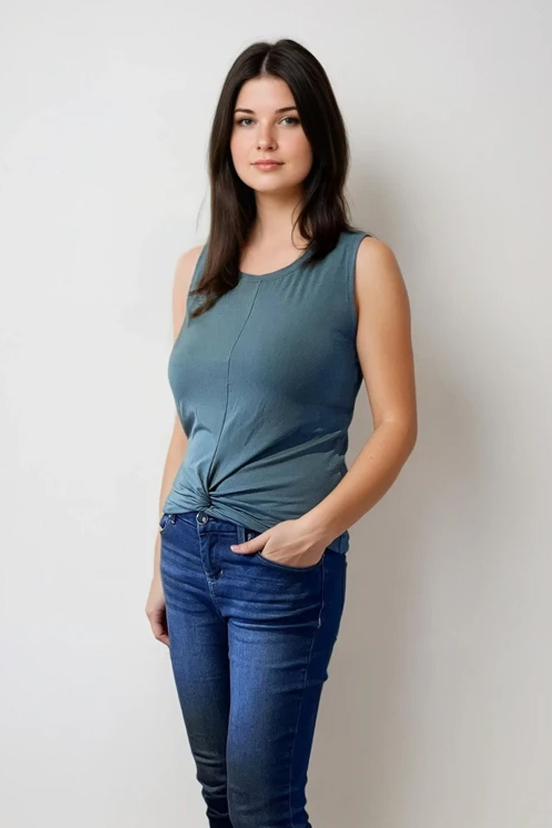 camisole sans manche avec noeud