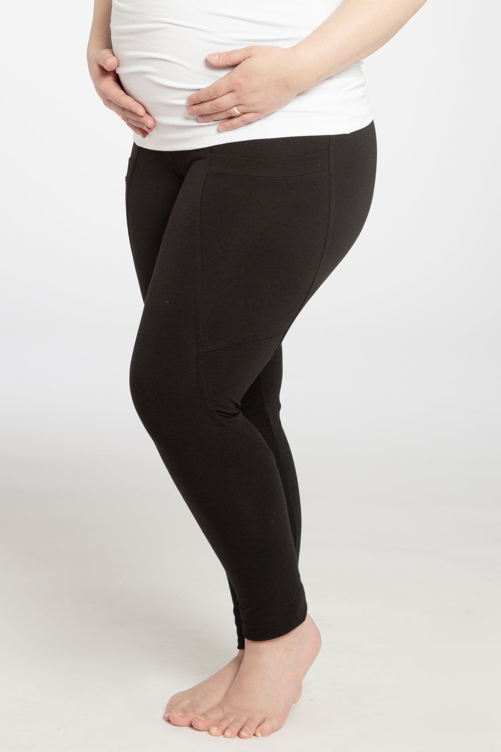 legging taille haute de maternité avec poche