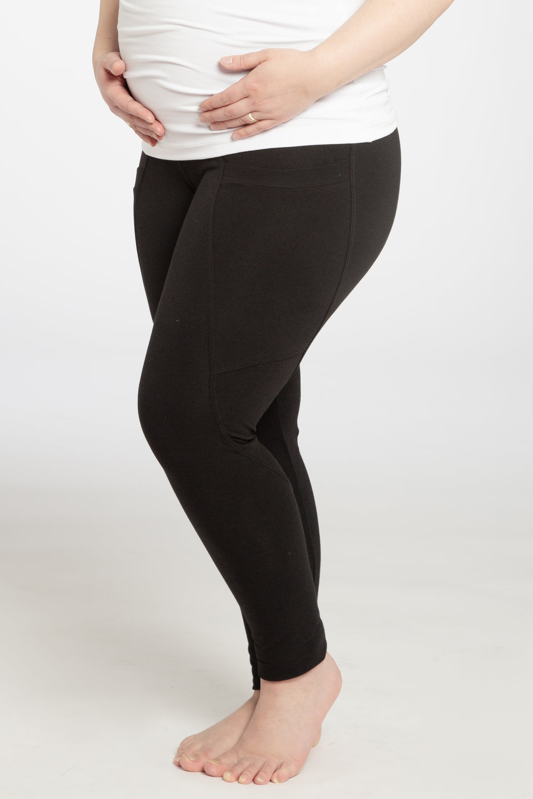 legging taille haute de maternité avec poche