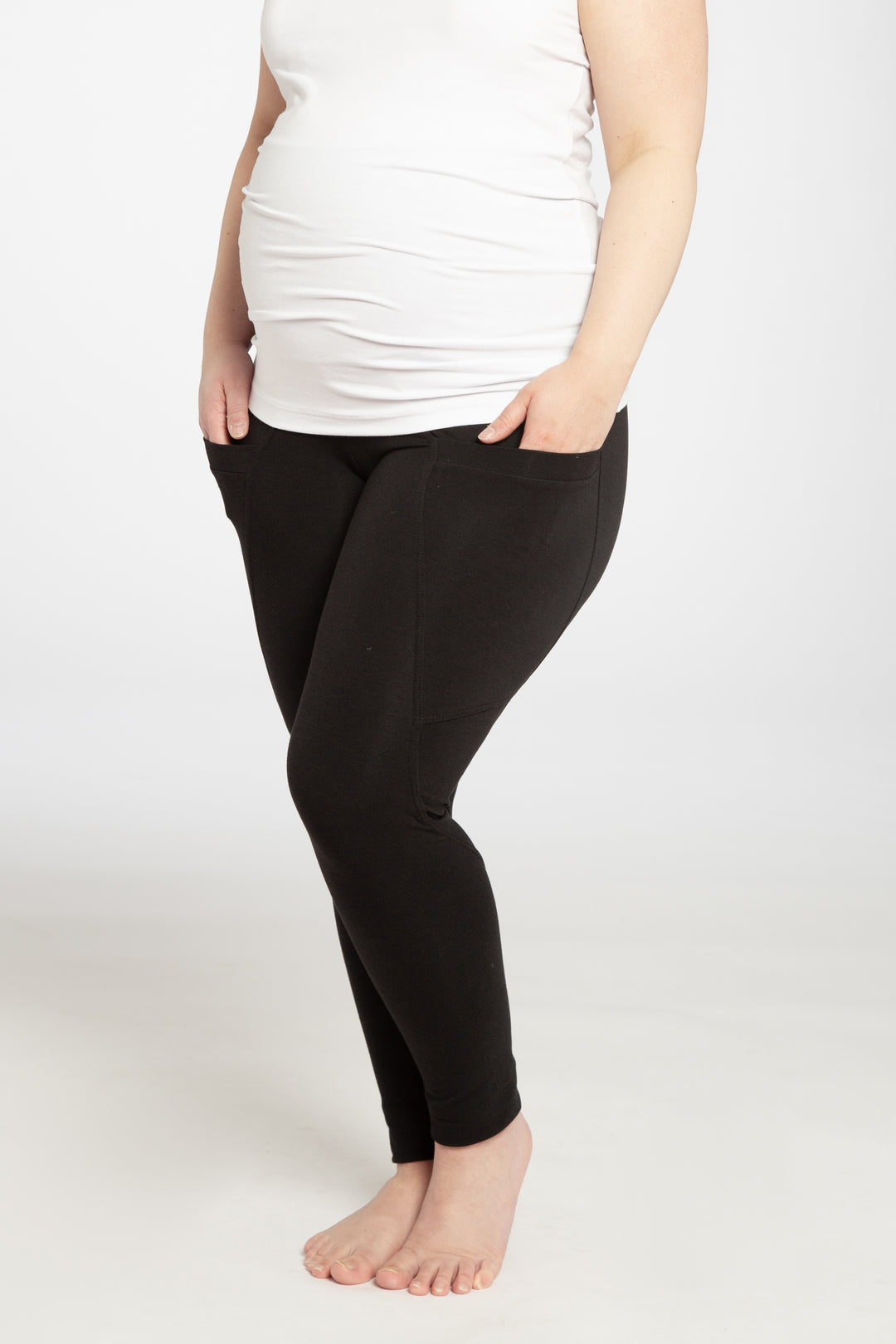 legging taille haute avec poche noir