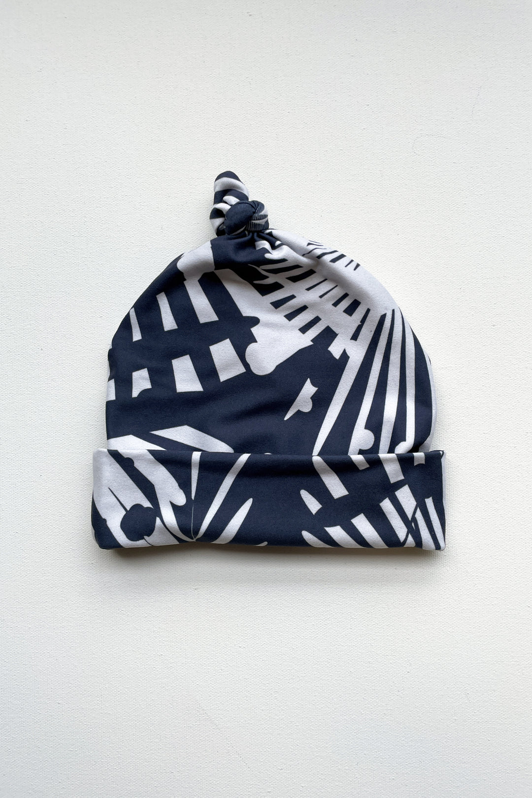 Baby Hat - Navy foliage