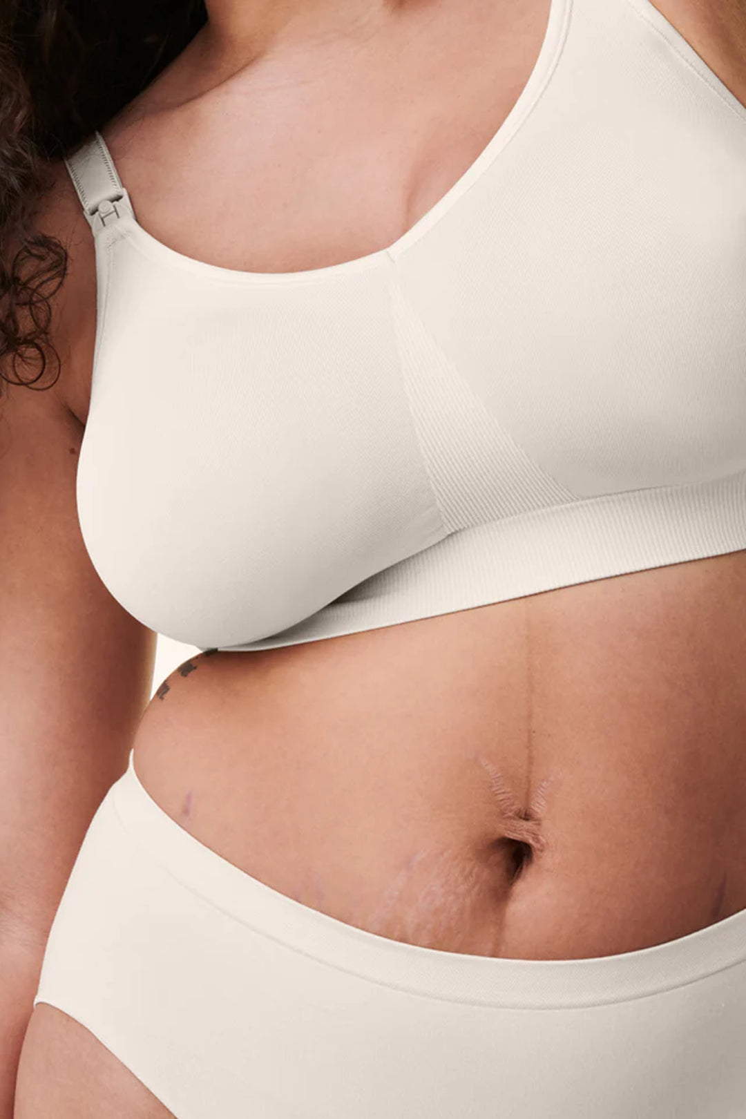 Soutien-gorge maternité/allaitement ''Body Silk'' Plein Buste - Blanc Antique