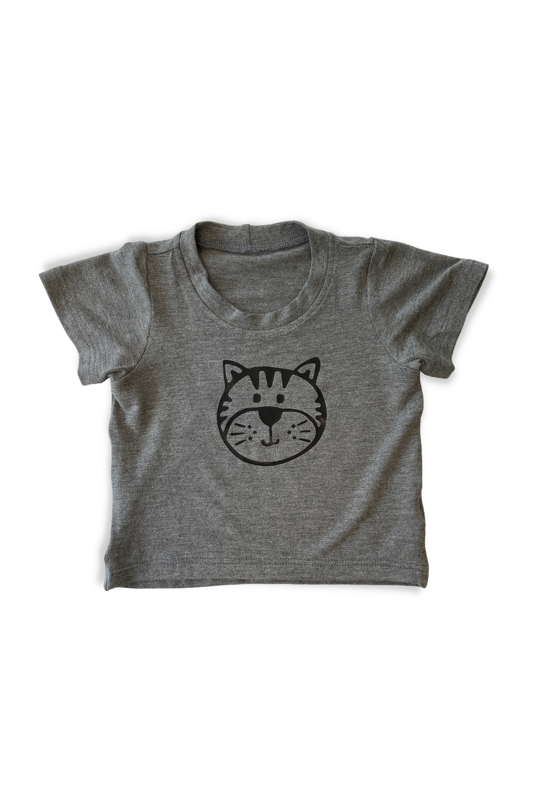 Baby t-shirt - Charles the Cat - grey