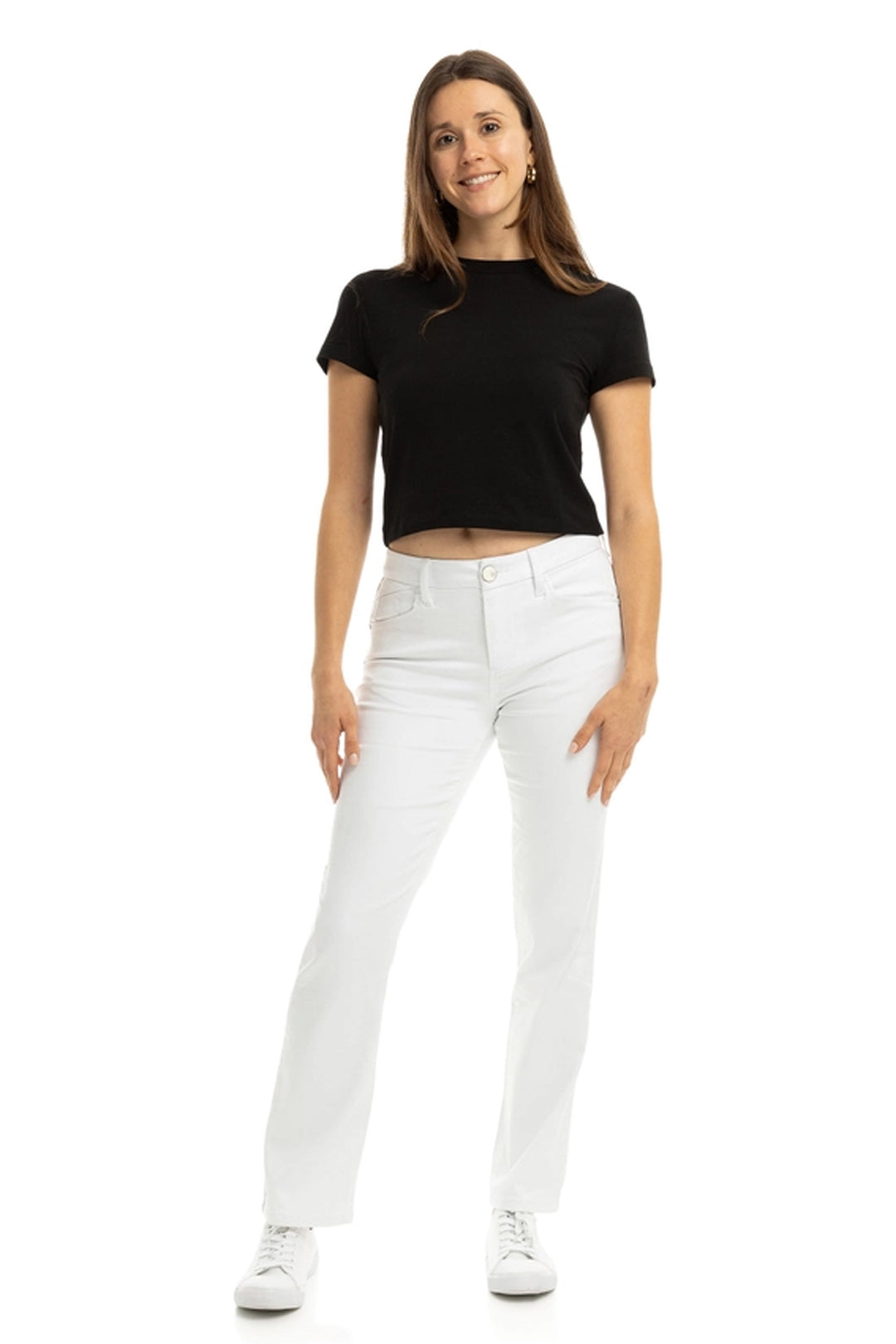 Jeans pour femme Yanique, Jambe Droite - Blanc