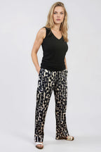 Alizée Wide Leg Trousers - Geo Blue