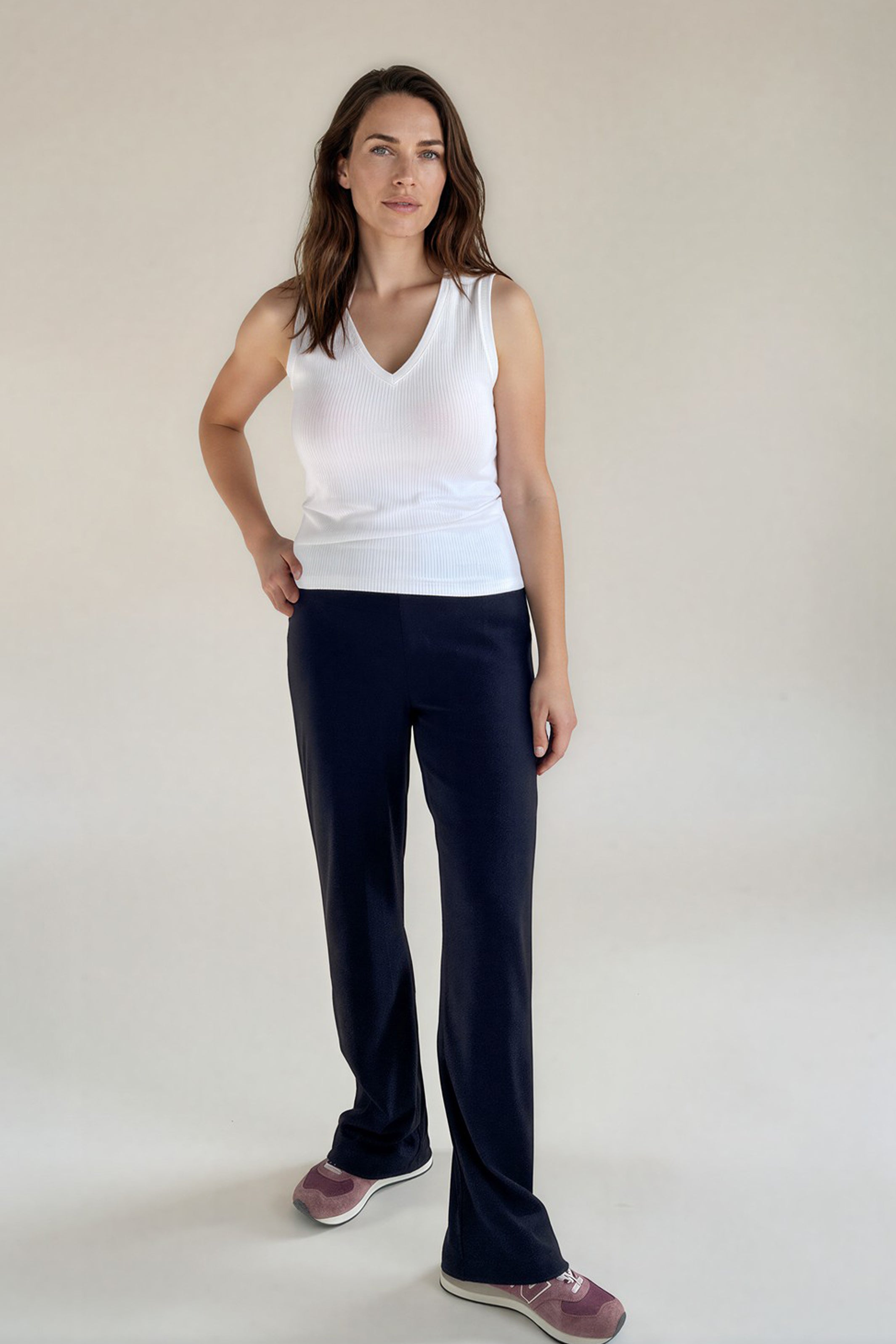 Chloe Rib Pants - Black