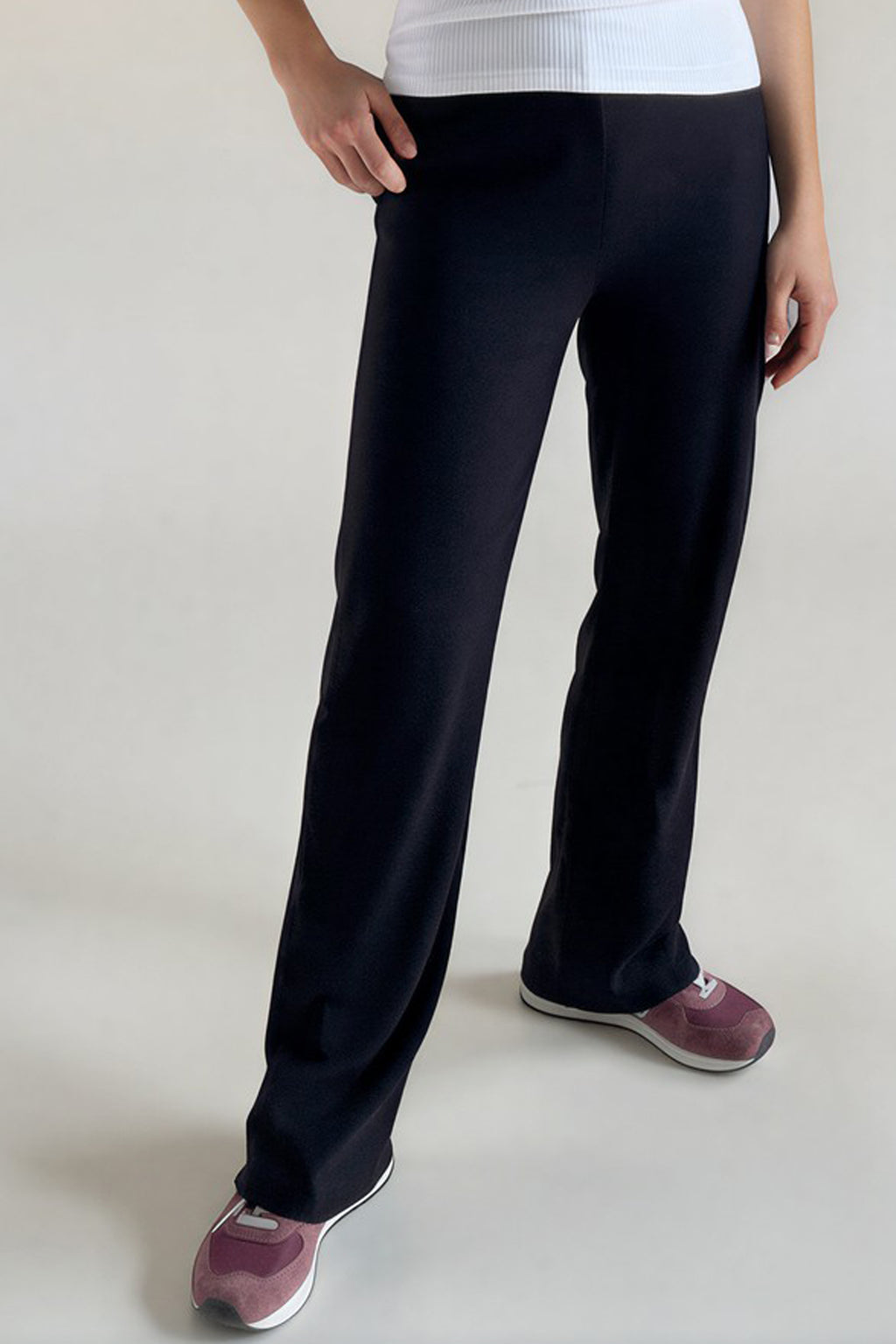 Chloe Rib Pants - Black