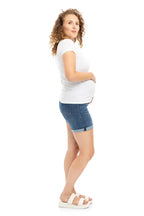 jeans maternity shorts