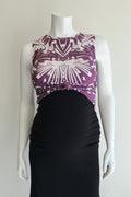 Camisole courte nouée - Feuille Violette - Atelier Véronique B