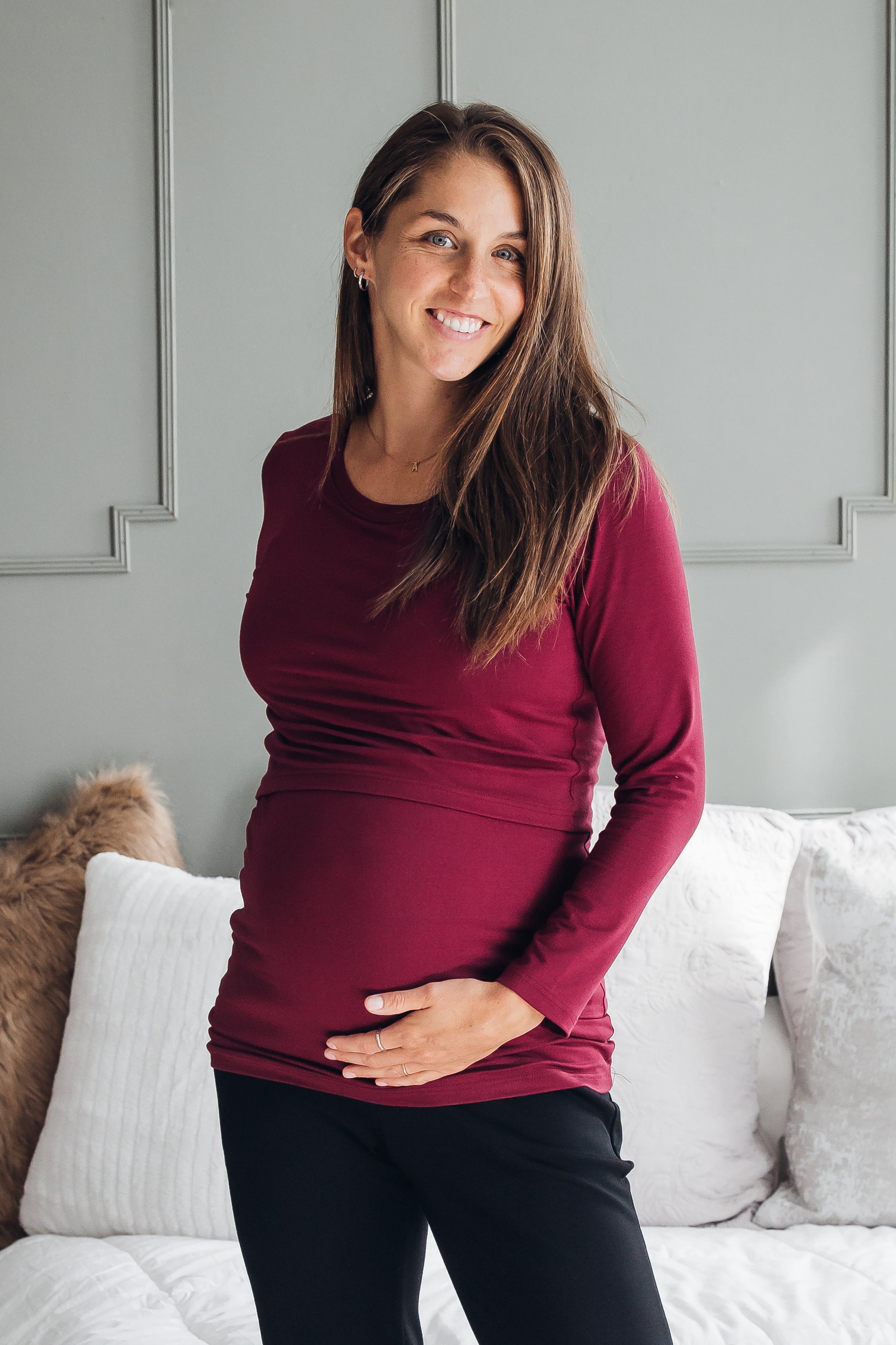 Chandail Thora - Merlot - Atelier Véronique B