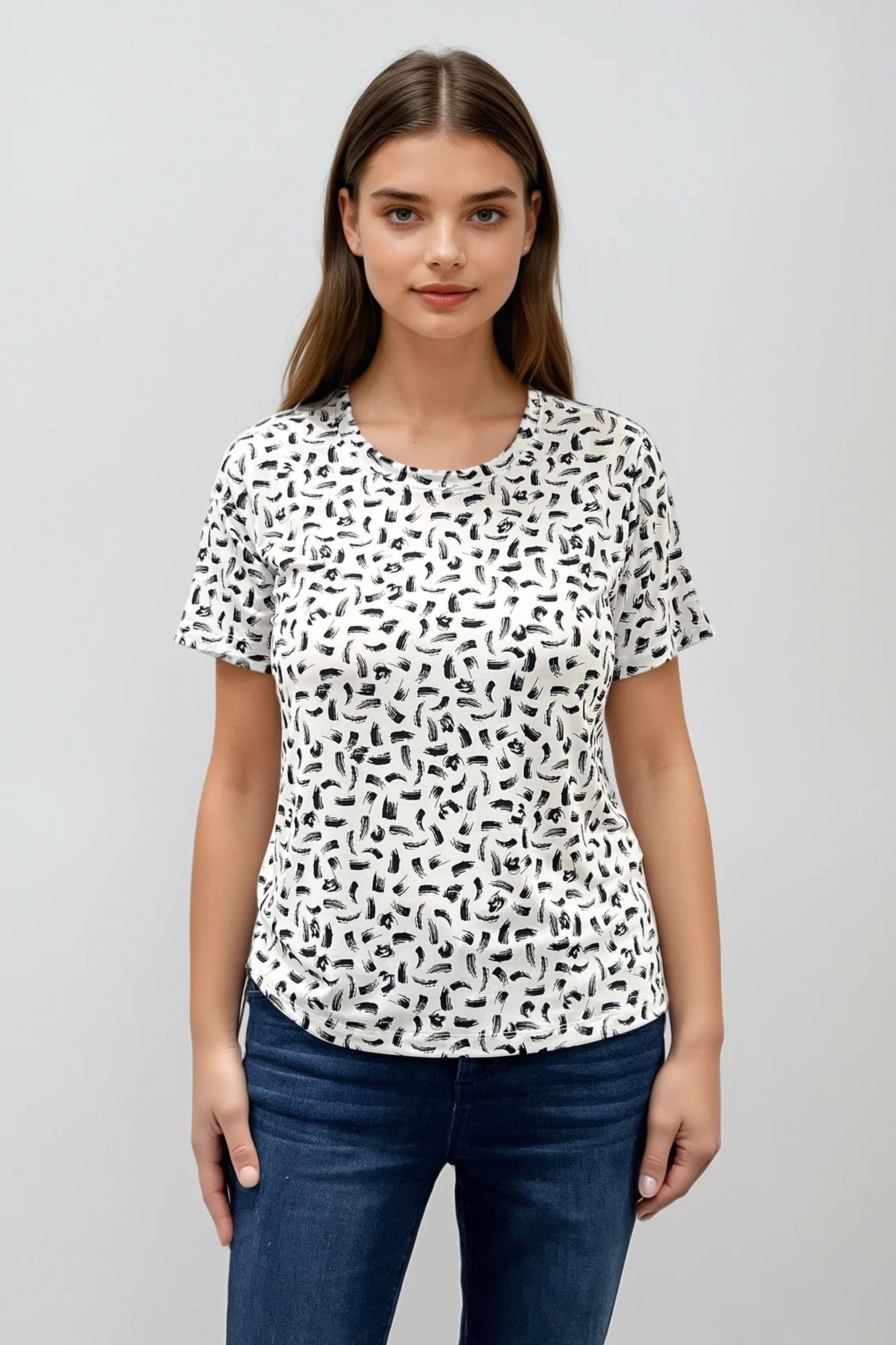 Edith - Chandail fluide à motif - Atelier Véronique B