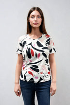 Edith - Chandail fluide à motif - Atelier Véronique B