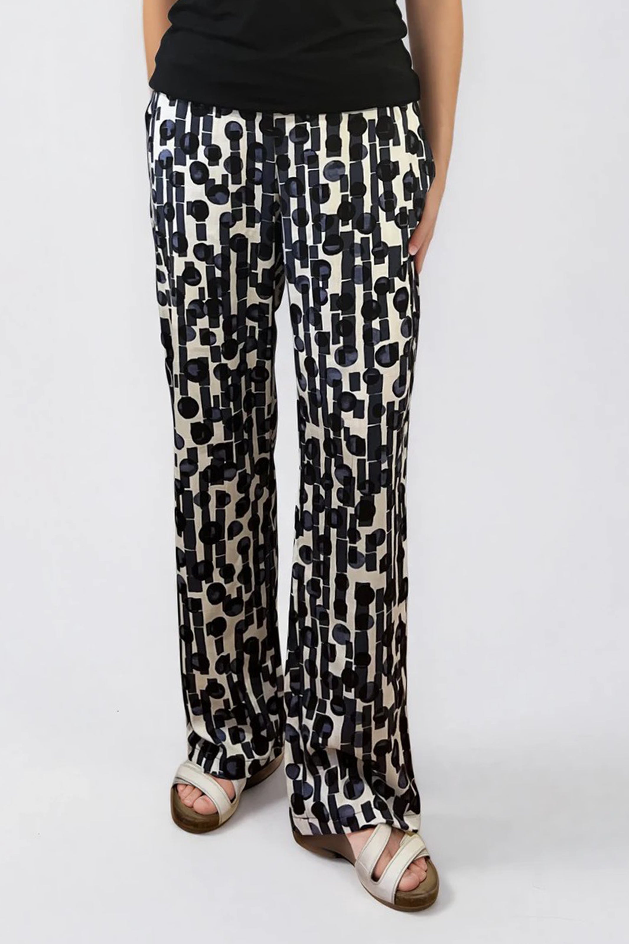 Pantalon ample Alizée - Géo Bleu - Atelier Véronique B