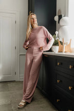 Pantalon jambes larges rib bambou - Atelier Véronique B