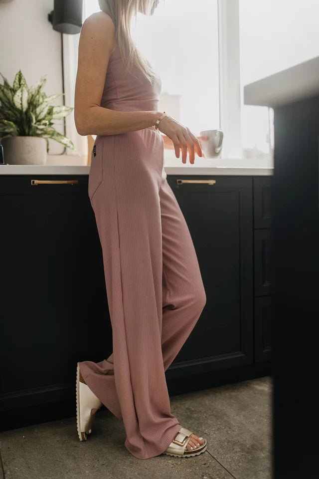 Pantalon jambes larges rib bambou - Atelier Véronique B
