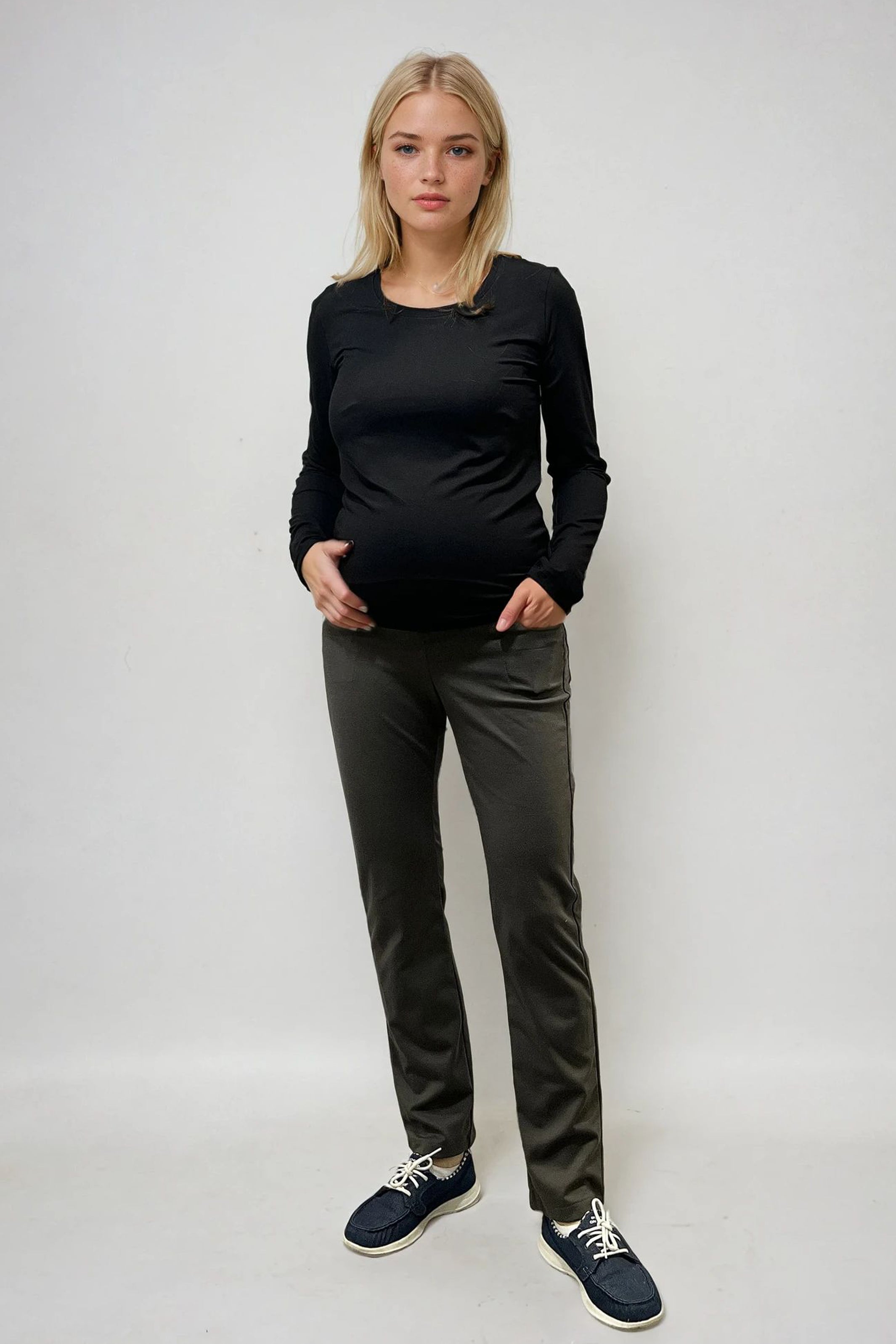 Pantalon Maternité Clara - Gris - Atelier Véronique B