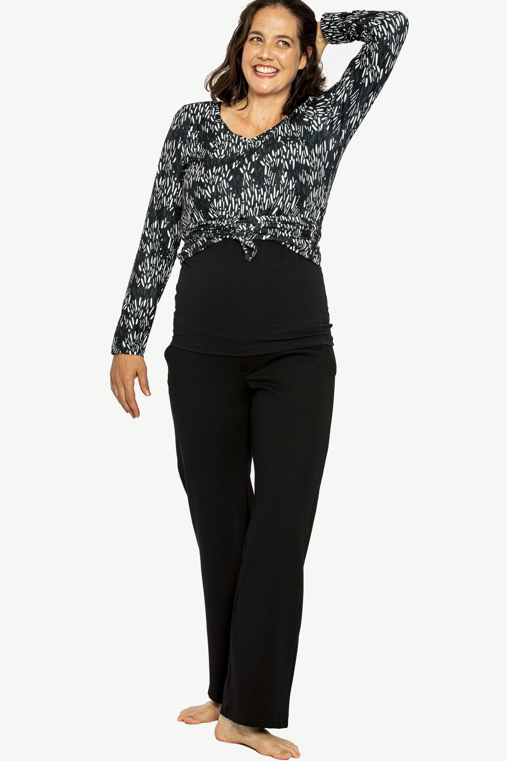 Pantalon Maternité Florence - Noir - Atelier Véronique B