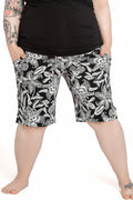Short Tara - Floral Noir et blanc - Atelier Véronique B