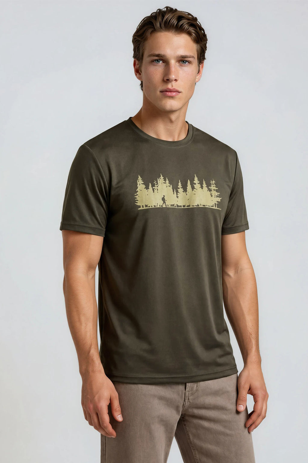 T-Shirt unisexe Elio - La Randonnée - Atelier Véronique B - couleur khaki