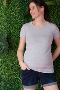 T-shirt Maternité de base - Gris Pâle - Atelier Véronique B