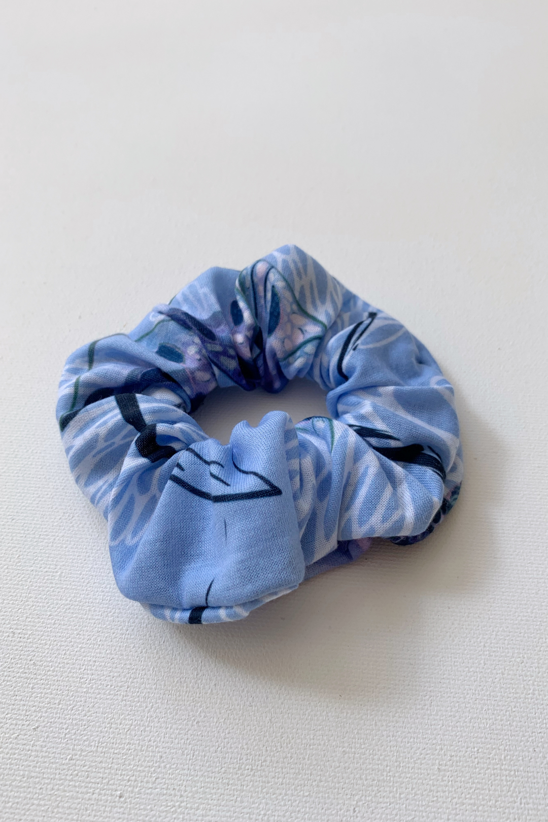 Hair scrunchie - Blue butterfly