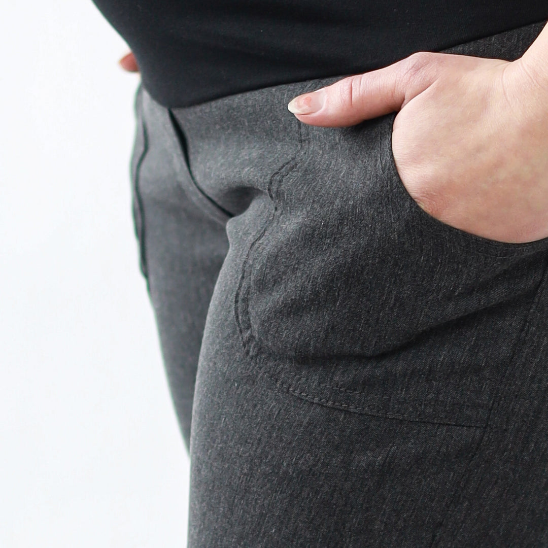 Pantalon 4 poches, gris foncé