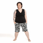 Short Tara - Floral Noir et blanc