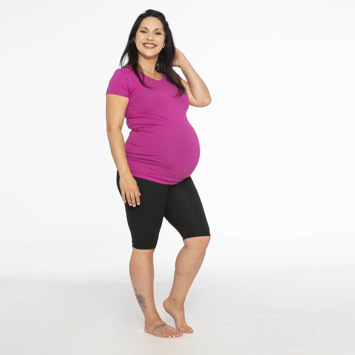 Short ''biker'' Maternité - Noir - Atelier Véronique B